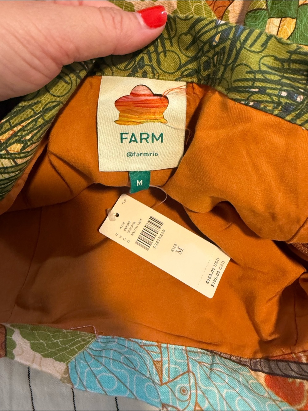 NWT Farm Rio Beach Desire Linen Tropical Skirt Wrap Medium - Picture 7 of 7